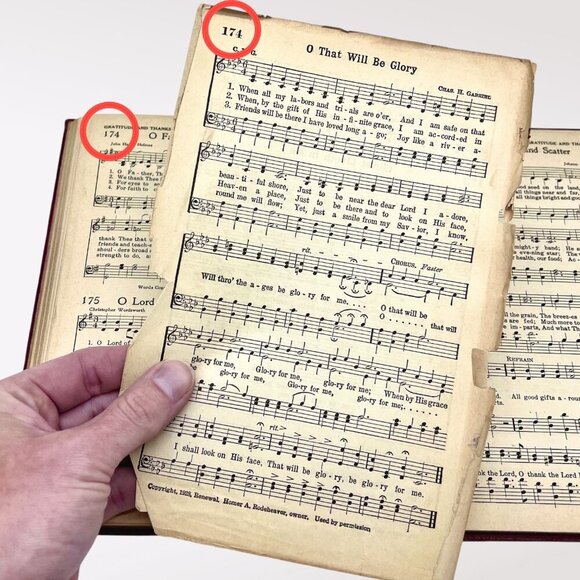 1935 Hymns For Creative Living Judson Press Gold Emboss Hymnal First Edition - Picture 10 of 10